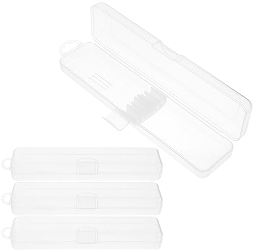 4 Stück Transparente Tragbare Aufbewahrungsbox Für Trinkhalme - Kompakte Staubschutz-Box Für Reisen Vielseitige Verwendung Für Strohhalme Und Kleine Gegenstände