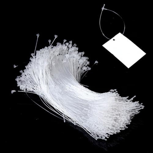 Sicherheitsfäden, Loop Pins, Etiketten Draht, 2000 Stück Sicherheitsfäden Transparent, Preisetiketten, Geeignet für Verschiedene Produktetiketten und Hängeetiketten, für Kleidung, Schuhe, Brillen