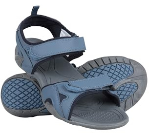Mountain Warehouse Andros Womens Sandals - Textile Lined Shoes, Hook & Loop Fastening, Phylon Footbed - For Spring Summer, Walking, Travelling & Beach Dark Blue Adult Shoe Size 7