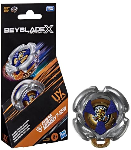 Beyblade X Booster Pack Curse Mummy 7-55W UX avec toupie de Type défense, toupies de Combat Authentiques Takara Tomy dès 8 Ans