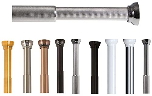 Spirella Teleskopstange Arik | Duschvorhangstange ohne Bohren | Spannstange, durch Drehen verstellbar, sicherer Halt | als Duschstange, Kleiderstange | Arik Silber 75-125cm