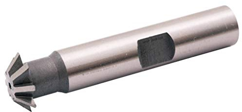 HHIP 2006-0383 45 Degree High Speed Steel Single Angle Chamfer Cutter, 3/4 Cutter Diameter x 3/16 Cutter Width x 3/8 Shank Diameter x 2-1/8 Overall Length