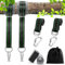 Attache Balançoire, Fixation Balancoire avec 2 Sangles à Anneau D de 1,5 m (Supporte 1000 kg) Hamac Arbre avec 2 Mousquetons (Supporte 800 kg) Sangle Exterieur 2 Coussinets de Protection pour Arbre