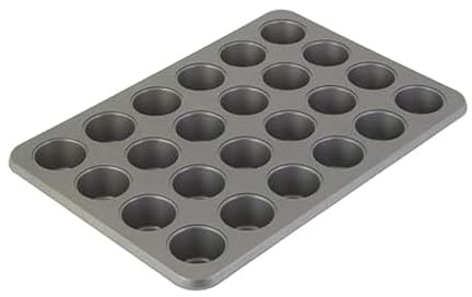 KitchenAid 24-Cup Nonstick Aluminized Steel Mini Muffin Pan, Contour Silver