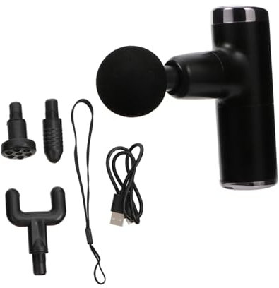 ORFOFE 1 Satz Faszienpistole Massagepistole Werkzeug Handliches Faszienmassagegerät Percussion-muskel-massagegerät Massagegerät Für Muskelgewebe Tiefenmassagegerät Kieselgel Black