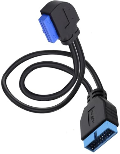 HUHANGGod Cable de extensión USB SATA, USB 3.0 placa base frontal de 19 pines a cable de extensión hembra, USB 3.2 Gen 2 (USB 3.1) adaptador interno 20 pines placa base cabecera panel cable 10 Gbps