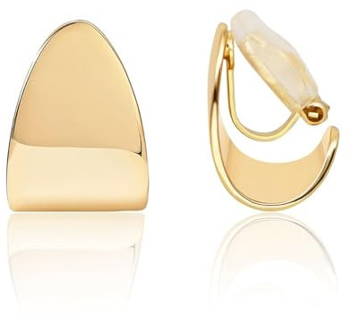 Cosmeria Clip Ohrringe Damen 14K Gold Kein Piercing Nötig Hypoallergen Komfortabel Modisch 2025