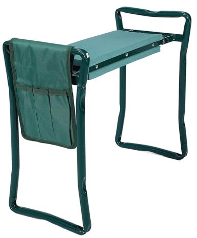 Knäbänk och säte för trädgården, mjuk EVA-skumdyna, hopfällbar knäbänk med gott om knäutrymme, bekvämt stöd 23,6 x 10,6 x 19,3 tum Trädgårdsbänk, pall för camping, trädgårdsarbete