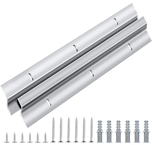 Caianwin 2 Stück 30cmZ Klemmen zum Aufhänger Schwerlastt – Metall Spiegelaufhängung Schwer Hochbelastbar Wandaufhänger Bilderhaken für Spiegel, Schränke und Hängeschrank (1 Paar)