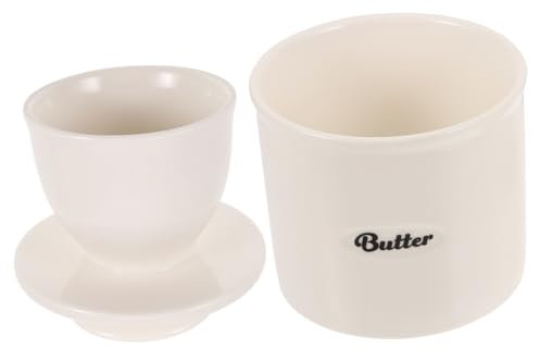 Cabilock Caja De Queso Para Refrigerador Mantequillera De Cerámica Butter Keeper