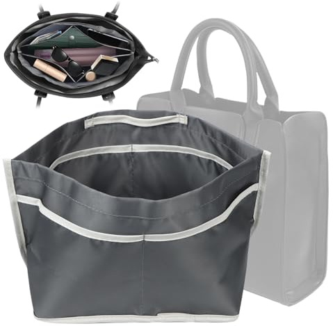 Organizador De Bolsos,Bag Organizer Con 9 Bolsillos Internos y Externos Organizador De Bolsillos, Organizador De Bolsillos Multifuncional Shopperun Bolsillo Práctico Que Recoge Bolsillos y Regalos (S)