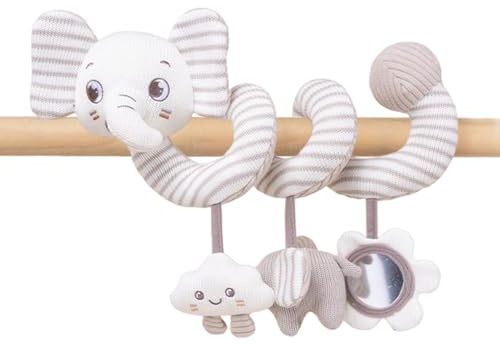 Genérico Juguetes Bebé Silla Coche | Juguetes Espirales para Cochecito,Actividades De Aprendizaje con Animales Accesorios para Cochecito Viajes Largos Aventuras Al Aire Libre