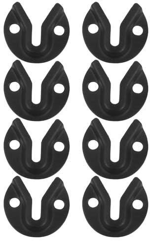 NESTINGHO 8pcs Sand Black Metal Picture Frame Hangers Heavy-Duty Mirror Mount Clips with Screw Fixings for Furniture Frame Backing and Wall Hanging Hardware