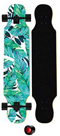 YEENUO 42x9 pulgadas Longboard Skateboard Cruiser Drop Through 8 Ply Maple Longboards completos Skateboard Dancing, Cruising, Curving, Freeride Slide, Freestyle y Downhill Freestyle Cruiser para ado