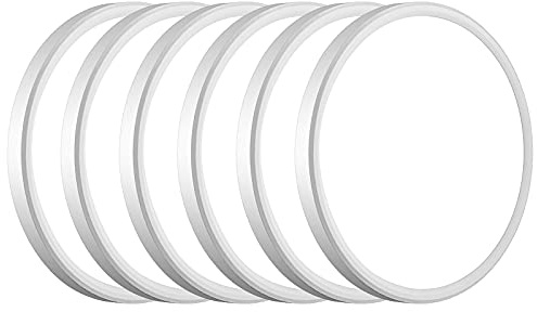 WKONCLDY 6PACK 3200lm LED Flush Mount Ceiling Light, Super Slim 12 inch LED Ceiling Light, 5000K Daylight LED Ceiling Light for Bedroom, Living Room, Dining Room, Garage and Office (White, Six Pack)