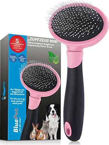 BluePet Brosse pour chat et chien, élimine doucement le sous-poil, nœuds et feutrage - Accessoire de toilettage quotidien
