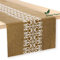 LEKOCH Einweg-Tischläufer, Airlaid-Papier, Tischsets, Linien-Haptik, für Esstisch, längenverstellbar, Braun, 40 x 1,2 m x 20 Stück