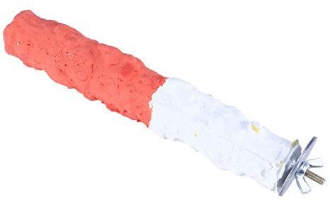 ibasenice Vogelkäfig Wellensittich Bird Barch Stand- 1PCS Cuttlebone Stehende Barsch Kreativer Taube Barsch St?nder mit Schraube Gefrosteter Bird Barch Stand Universal Bird Cage 17. 5 cm Vogelsand