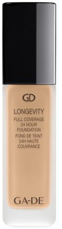 GA-DE Longevity Full Coverage 24 Hour Foundation, 551 - Weightless, Ultra-Soft Cream Foundation, Face Makeup for Natural Matte Look - 1.01 oz