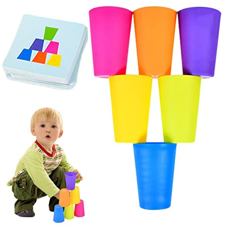smashing Jeu de gobelets empilables,Jeux de Tasses Rapides pour Enfants Coupes Volantes intellectuelles | Jeux de gobelets empilables Jeu interactif Parent-Enfant avec Cloche et Instructions
