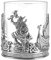 A E Williams Whisky Tumbler with Pewter Viking Highlight Design | Heavy Bottom Base Large Crystal Glasses | Wine Cocktail Bourbon Drinking Glass | Unique Men’s Gift for Birthday Party Anniversary