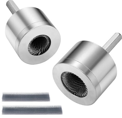 ColumPRO Lot de 2 nettoyeurs de tuyaux en cuivre pour perceuse, 22 mm et 15 mm pour éliminer la rouille avec brosses de rechange