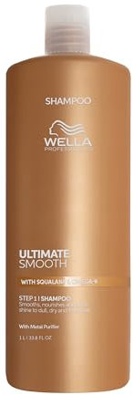 Wella Professionals Ultimate Smooth Shampoo - Nourishing Hair Shampoo With Squalane & Omega 9 - For Dry, Dull & Frizzy Hair (1l)