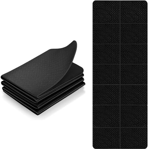 Faltbare Yogamatte, Rutschfest Tragbare Fitnessmatte, Gymnastikmatte Rutschfest Leicht TPE, Sport Reiseyogamatte für Reise, Pilates, Yoga, Fitness, Sport 183 x 61 x 0.4 cm