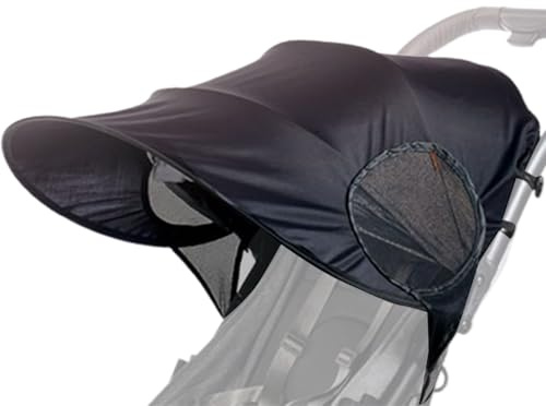 Sombrilla para cochecito - Protector solar transpirable para cochecito | Protector solar portátil, a prueba de viento de liberación rápida suministros para bebés para escapadas al parque viajes de día
