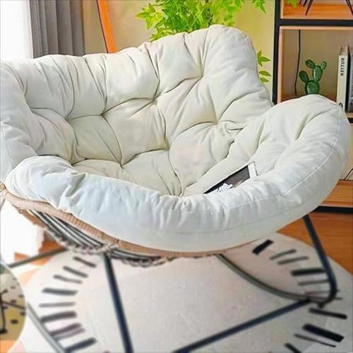 Premium Rocking Chair Cushions for Adults - Non-Slip Soft Cotton Filling 4×37.4×45.2 Indoor/Outdoor Egg Chair Pad Comfortable Upholstered Seat Cushion