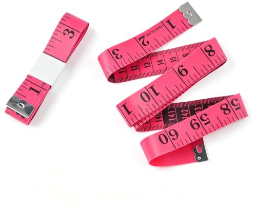 WINTAPE Skräddarmåttband/måttband kropp/kroppsmätband, 150 cm (rosa)