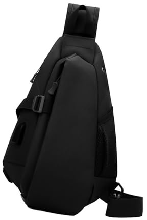 Whoasyst Axelryggsäck för män bröstväska slungor vandring crossbody med justerbar rem vardagliga dagryggsäckar man axel bröstslingor liten crossbody för vandring