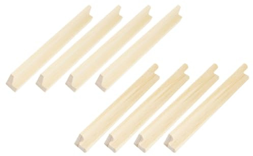 WHAMVOX Soportes de Madera para Dominó 19 Cm, Bandejas para Cartas de Dominó 8 Piezas (4 Tipo a 4 Tipo B), Organizadores Multifunción para Juegos de Mesa y Manualidades Creativas
