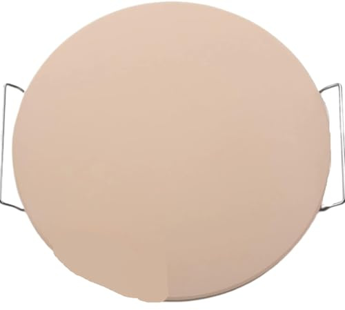 Pizzasten för ugn och grill med handtag – naturliga kordierit bakstenar för pizzaugn (15 cm)