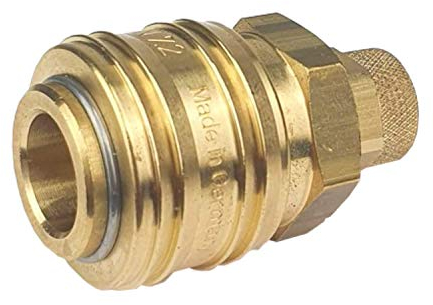 Druckluftkupplung Kupplungsdose Druckluft Kupplungsstecker mit Überwurfmutter 8x6 mm Messing NW 7,2