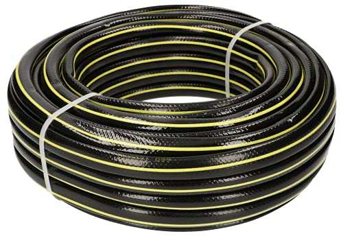 KOTARBAU® Tubo dell’acqua da giardino da 1/2, 20 m, 4 strati, flessibile in PVC rinforzato, anti-torsione, nero, professionale per irrigazione delle piante, da giardino