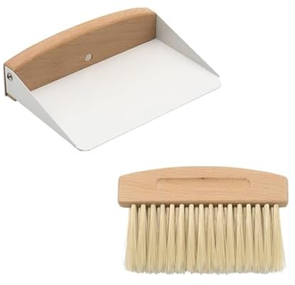 YINGLUOEU Scopa Paletta Set Paletta e Spazzola a Mano Mini Spazzole da Tavolo con Paletta per Briciole Ufficio Cucina Tavoli da Pranzo