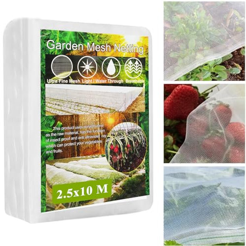 MQHUAYU Red Anti Insectos, 2,5x10m Red para Arboles Frutales, Malla Antigranizo para Huerto, Red Antipajaros para Verduras, Frutas, Jardines, Plantas