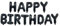Schwarz Happy Birthday Luftballons Banner- GREATRIL Geburtstag Folie Ballons Girlande Party Dekoration für Geburtstag Halloween Wednesday Party Zubehör