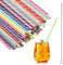 80 Pailles Réutilisables, Pailles Réutilisables avec brosse de nettoyage, pailles rayées colorées de 23 cm, adaptées aux Boissons, Bubble tea, Cocktails