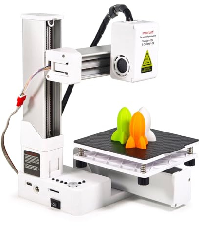 FDM 3D Printer, Frequency Division Multiplexing High Accuracy Printer, 180 to 230°C Fast Heating Compact 3D Printing Machine, 4 X 4 X 4in Printing Size (UK Plug)