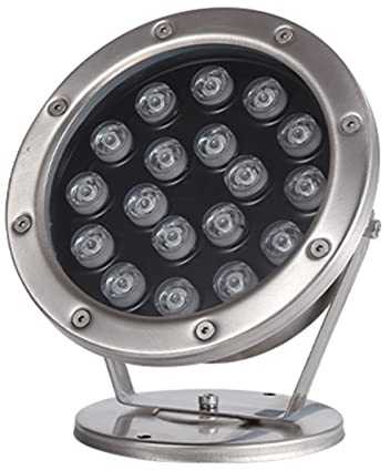 WZYJLyds Faretto per Laghetto Subacqueo Illuminazione A Fontana A LED A Bassa Tensione 12V Impermeabile IP68 Acciaio Inossidabile Illuminazione Subacquea per Piscina, Fontana, Stagno(RGB,18W)
