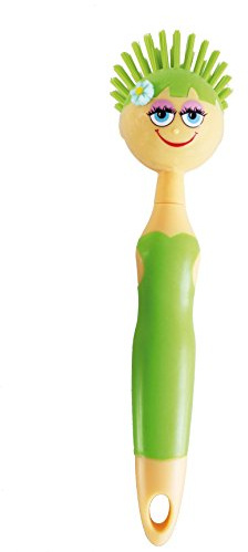 haug bürsten Spülbürste - Reinigungsbürste ideal für Töpfe oder Geschirr - Farbe: Lime - Maße: 5 x 5 x 24 cm