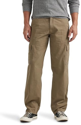 Twill Relaxed Fit Cargo Pant, Military Khaki Ripstop, 34W x 34L