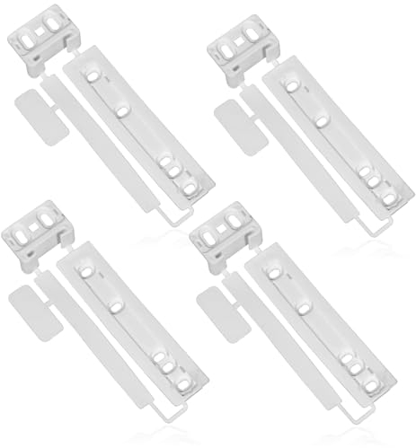 SPARES2GO Door Plastic Mounting Bracket Fixing Slide Kit Compatible with Zanussi Integrated Fridge & Freezer (Pack of 4)