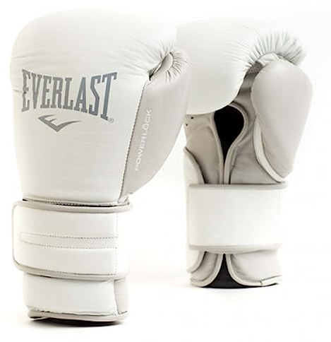 Everlast Unisex – Erwachsene Powerlock 2R Glove Handschuhe, Weiß, 14Oz Eu