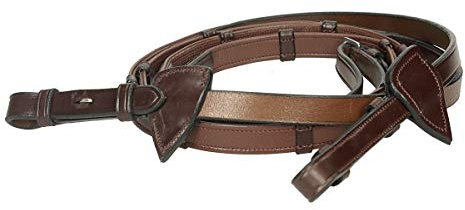 Dy'on Lederzügel NEC mit Stoppern - Braun - Pony
