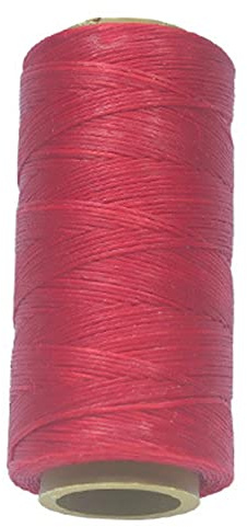 Anawakia 260 m Wax Thread Sewing Thread All-Purpose Waxed Leather Thread Cord Leather Yarn Sewing Craft Saddle Thread Thread Diameter 0.8 mm (Red)