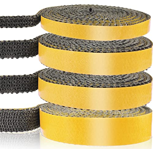 LANUCN Fire Rope for Wood Burning Stove, Self Adhesive Seal Liner for Stove, Chimney, Fireplaces, Oven Door, Heat Resistant Sealant Strip (5mm x 18mm x 2m)