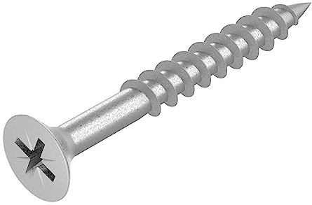 SECCARO Tornillo para madera aglomerada, 4 x 35 mm, acero inoxidable V2A VA A2, rosca parcial, Phillips PZ, 200 unidades